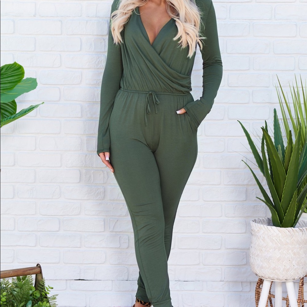 Olive green jumpsuit